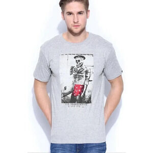 Quiksilver Men’s Old Boardies Gray T-Shirt Short Sleeve Tee Size S New